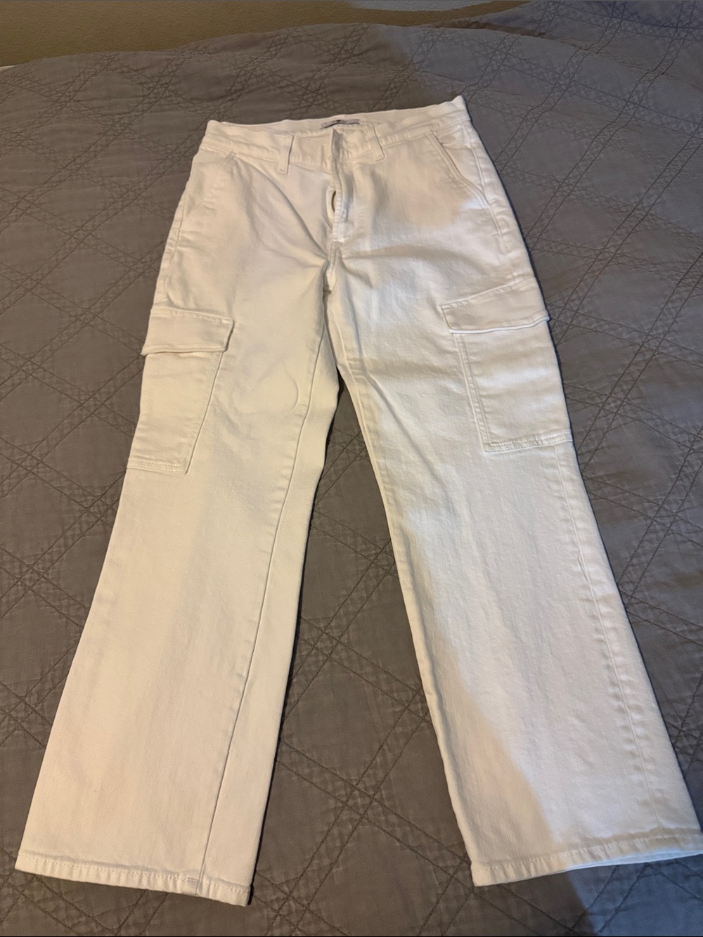7 For All Mankind White Women's Cargo Pants